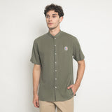 MON AKITA - Fujita Men Short Sleeve Shirt Green