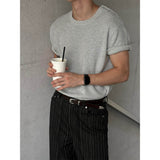 [S/S] Shoulder button half knit(4color)