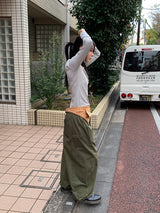 ピンストライプワイドネック長袖(3C)