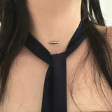 [CCNMADE] シルバーチェーングラスネックレス