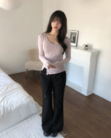 Hiko Unbalanced Button Zipper Long Sleeve