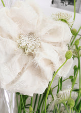 Lace Flower Scrunchie_Large_Beige