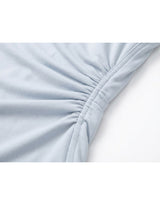 ネルドレープワンショルダースリーブレススリムトップ Light Blue