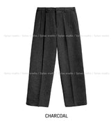 Rondel two-tuck wool wide slacks