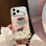 Forest Cat Gold Accent iPhone Case