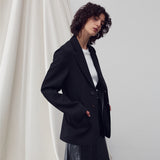 TWILL BLAZER JACKET BLACK