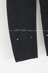 [UNISEX] カーペンターブラックデニムワイドパンツ
