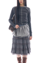 Nico shirring wrap skirt