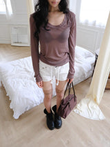 nylon eyelet shoulder bag