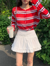 [MADE] バーシレースフリルミニスカート