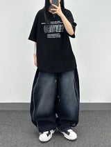 デニムパイピングバルーンパンツ