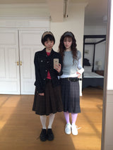 【即日発送】YWD PLAID PLEATS SKIRT + BELT (3color)