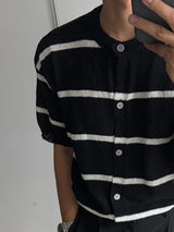 ASCLO Border Summer Short Sleeve Cardigan (5color)