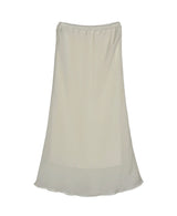 milky long chiffon flare sk