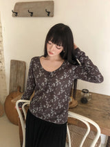 Sage Flower Long-Sleeve T-Shirt