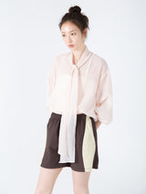 Two Tone Blend Shorts (Brown)
