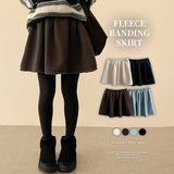 Newing Fleece Flared Miniskirt