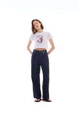 ラビットキャットクロップTシャツ