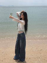 Punji Daily Washing Wide Denim Pants
