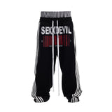 SEXXDEVIL デュアルウエストストライプスウェットパンツ