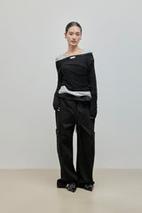 Fold Cargo Pants_Black