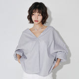 チェックフードシャツ (LIGHT GRAY)