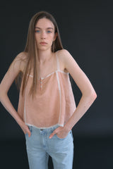 T/T Sorbet trim camisole (peach)