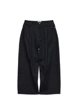 6CRAYON 11.3oz インディゴブルーノンフェイドワイドレッグバギーデニムパンツ