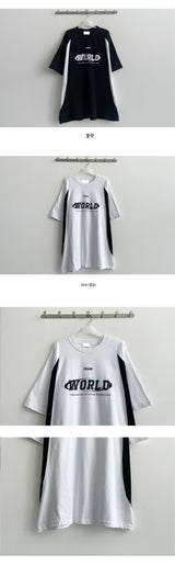 ディッツ配色半袖Tシャツ