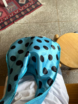 aqua blue dot bag
