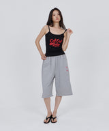 CONY CALL OUT BABY RIB TANK TOP / BLACK