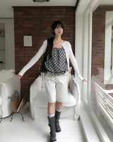 Leaden Stud Cotton Bermuda Shorts