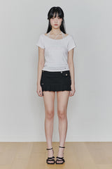 ペタラインレースTEE white