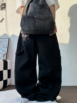 サニーサイドアップ☀カーペンターツーピンタックパラシュートバルーンスウェットパンツ 🖤🤍🩶3カラー
