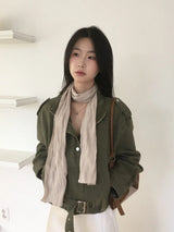 Belted Washed Jacket