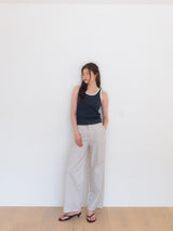 Relaxed Cotton Pants - Gray