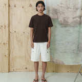 ウェービングステムTシャツ / ブラウン