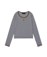 ロゴステッチストライプTシャツ