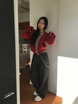 End U Neck Eyelet Studded Crop Tee (6c)
