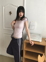 Mue ベーシックライン半袖Tシャツ