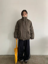 Viewpass High Neck Fur Bomber Jacket