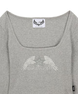 SQUARE NECK STAR WING LONG SLEEVE_GY