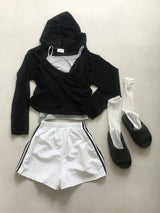 Two-line nylon washable shorts (8c)