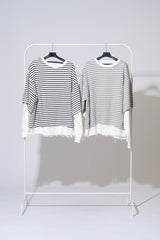 Zen Layered Damage Crop Sweatshirt