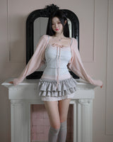 [MADE] Heart-Drop Lace & Cubic Heart Camisole