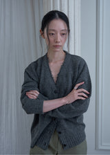 Cosy Alpaca Cardigan (Charcoal)