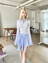 1491. 스트라이프 셔츠 레이어드 2pc