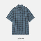 LMN ローレンセミオーバーサイズチェッカード半袖シャツ (4 colors)