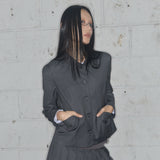 CLASSIC BUTTON POINT JACKET (GRAY) F25ZA004