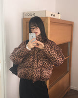 Dishell Leopard wellon short padded jumper